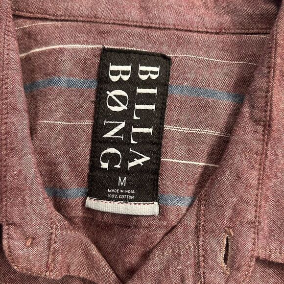 Billabong Men's Burgundy and Light Gray Shirt Trio - Picture 2 of 7
